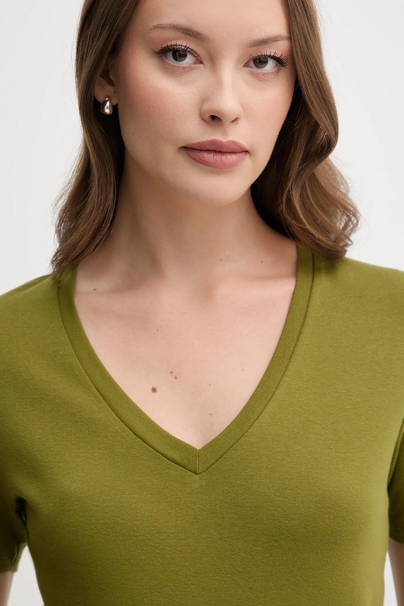United Colors of Benetton tricou din bumbac verde 3GA2E4230