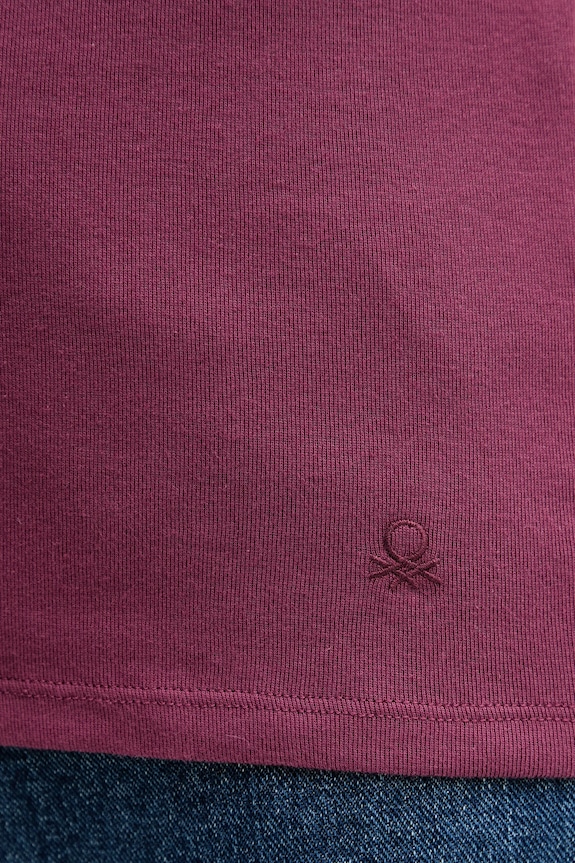 Bavlnené tričko United Colors of Benetton 3GA2E16A0 fialová