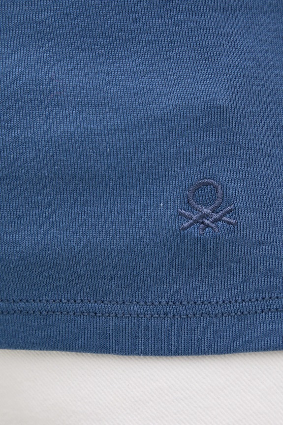 Bavlnené tričko United Colors of Benetton 3GA2E16A0 tmavomodrá
