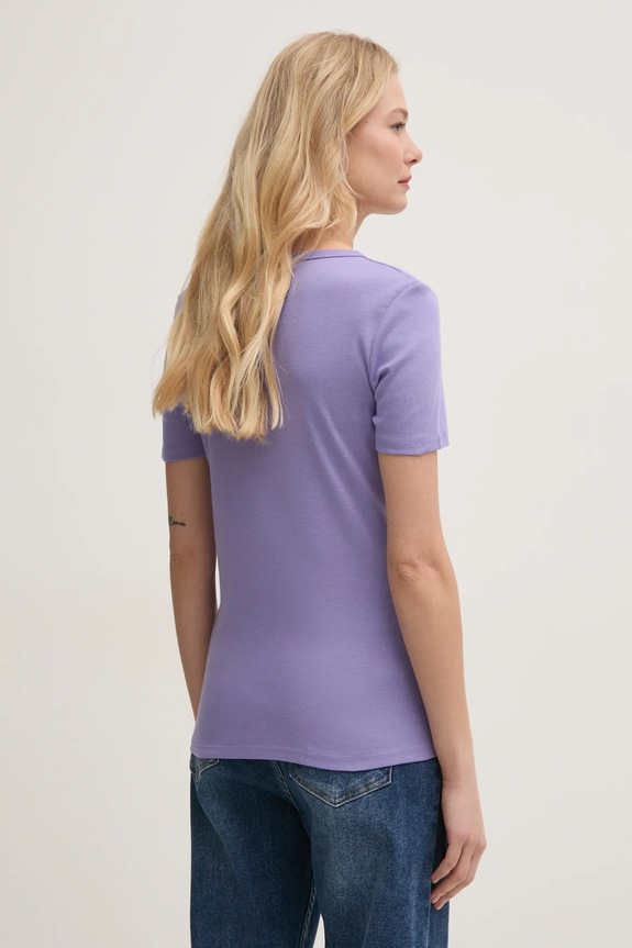 Oblečenie Bavlnené tričko United Colors of Benetton 3GA2E16A2 fialová