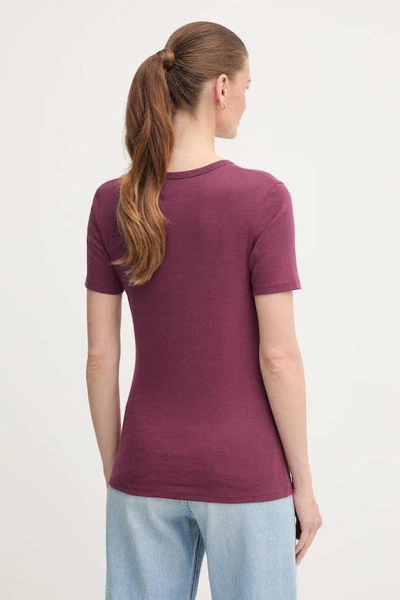 Oblečenie Bavlnené tričko United Colors of Benetton 3GA2E16A2 fialová