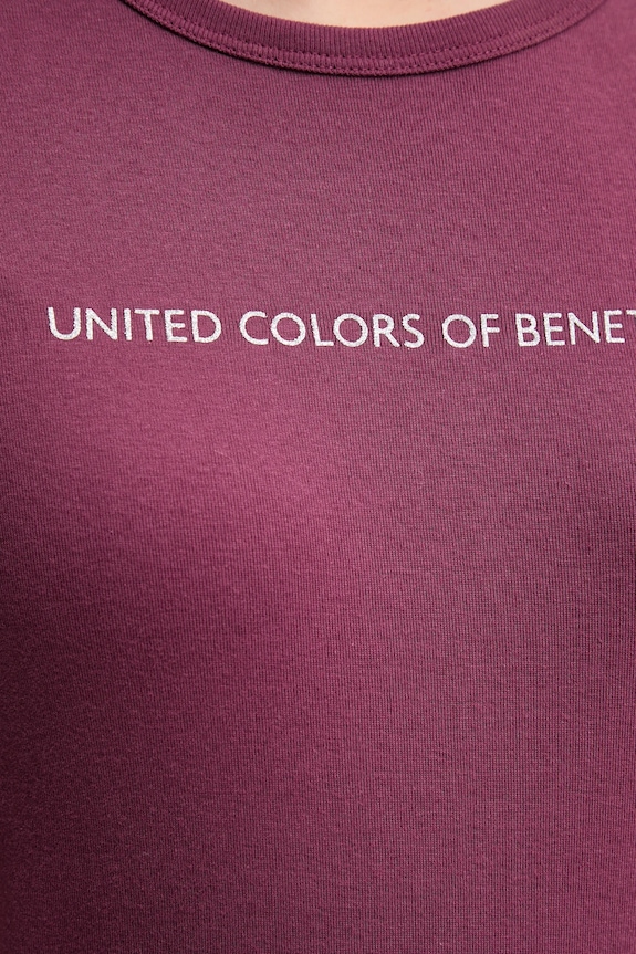 Bavlnené tričko United Colors of Benetton 3GA2E16A2 fialová