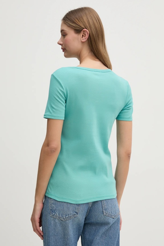 Oblečení Bavlněné tričko United Colors of Benetton 3GA2E16A2 tyrkysová