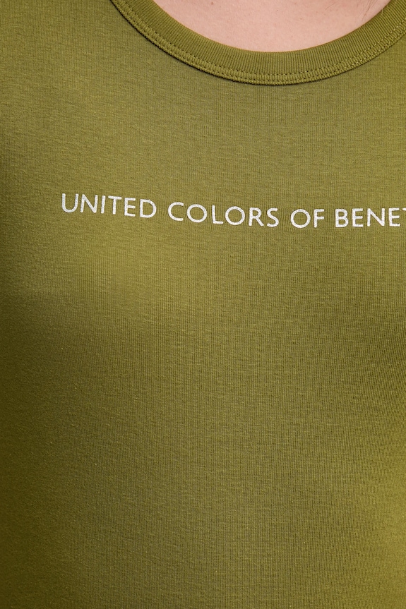 United Colors of Benetton tricou din bumbac 3GA2E16A2 verde