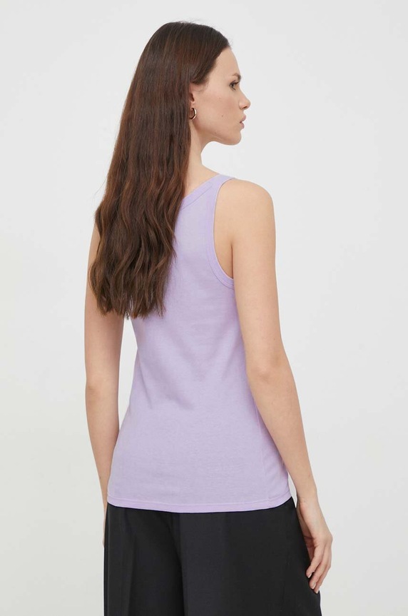 Odzież United Colors of Benetton top bawełniany 3GA2E8397 fioletowy