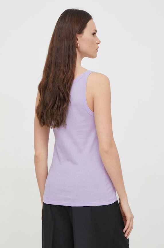 Odzież United Colors of Benetton top bawełniany 3GA2E8397 fioletowy