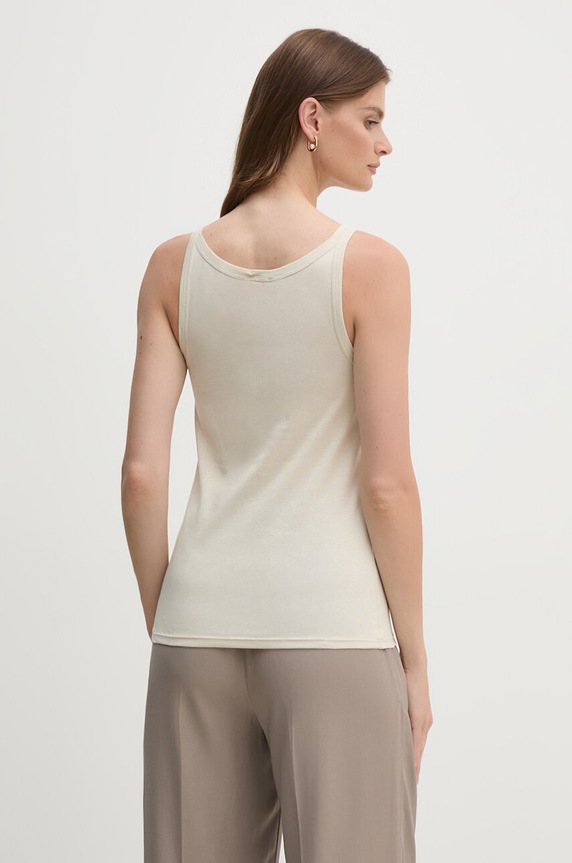 Odzież United Colors of Benetton top bawełniany 3GA2E8397 beżowy