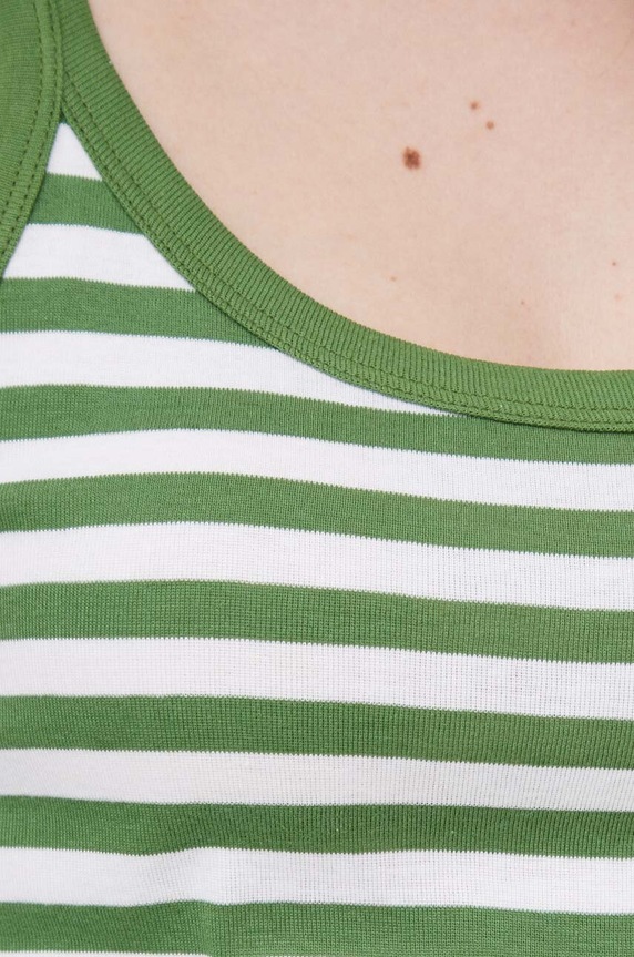 United Colors of Benetton top bawełniany zielony 3OA6E8397