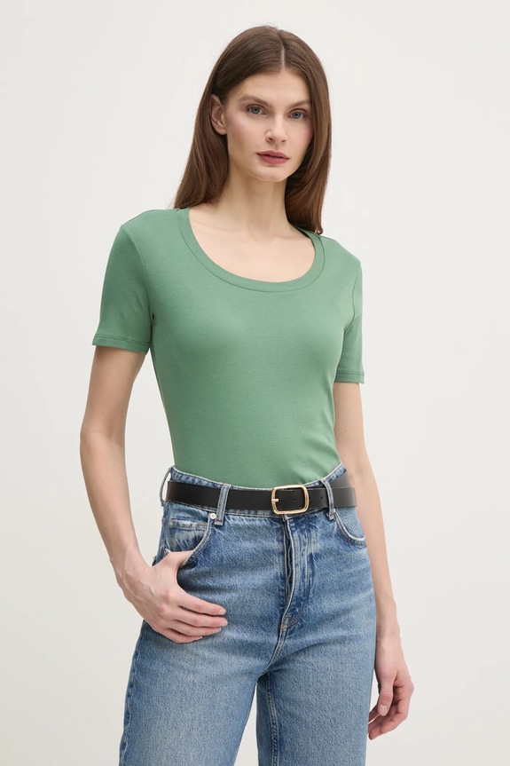 United Colors of Benetton pamut póló pamut zöld 3GA2D1066