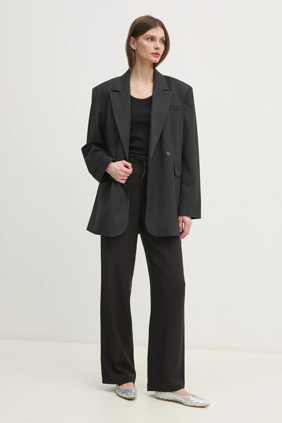 Памучна тениска United Colors of Benetton 3GA2D1066 черен AW25