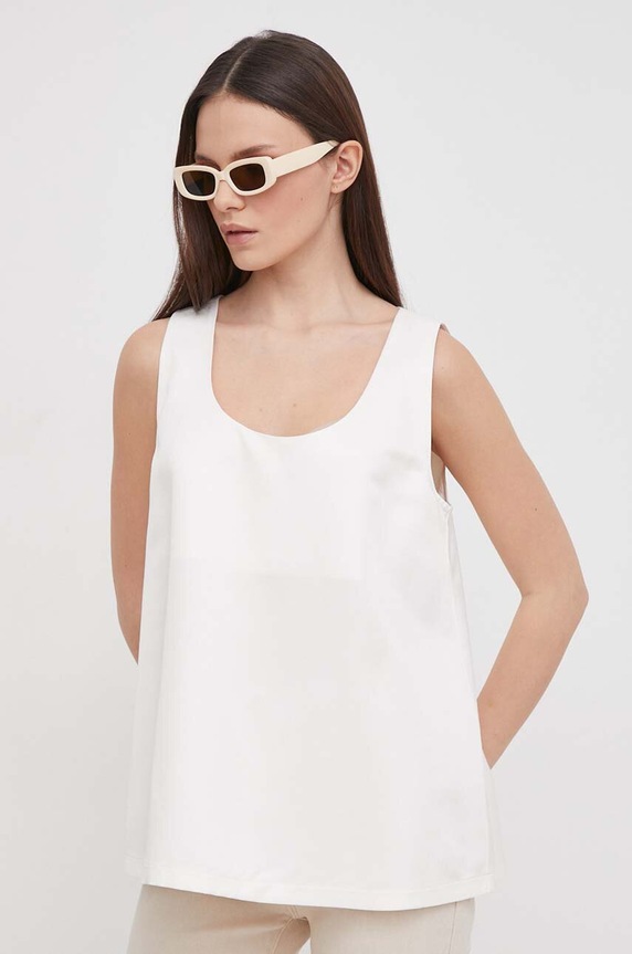 United Colors of Benetton top uni bej 5XONDQ06Z