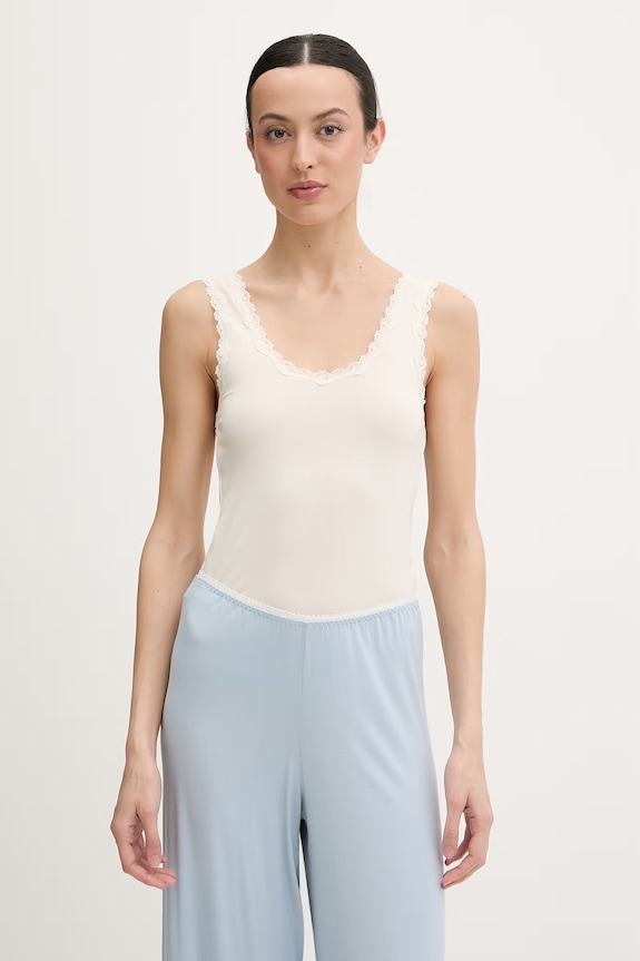 United Colors of Benetton top damski z modalu beżowy 3OVL1H009