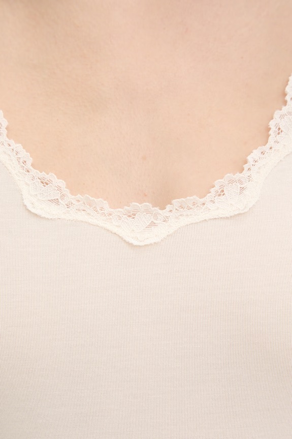 United Colors of Benetton top damski z modalu 3OVL1H009 beżowy