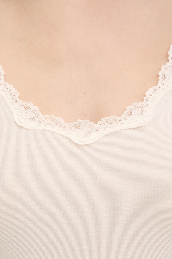United Colors of Benetton top damski z modalu 3OVL1H009 beżowy