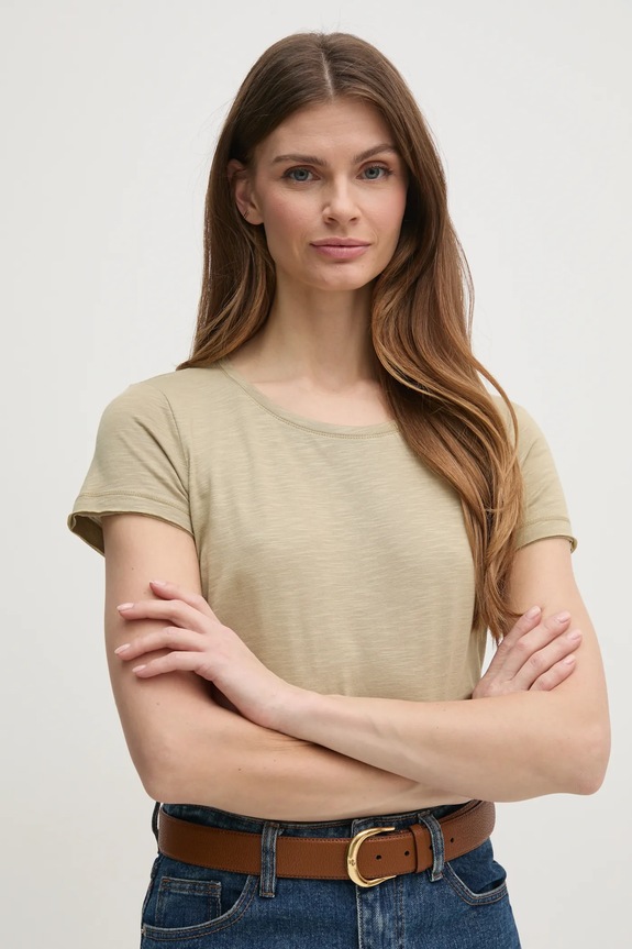 Sisley t-shirt zielony 3TNHL11A2