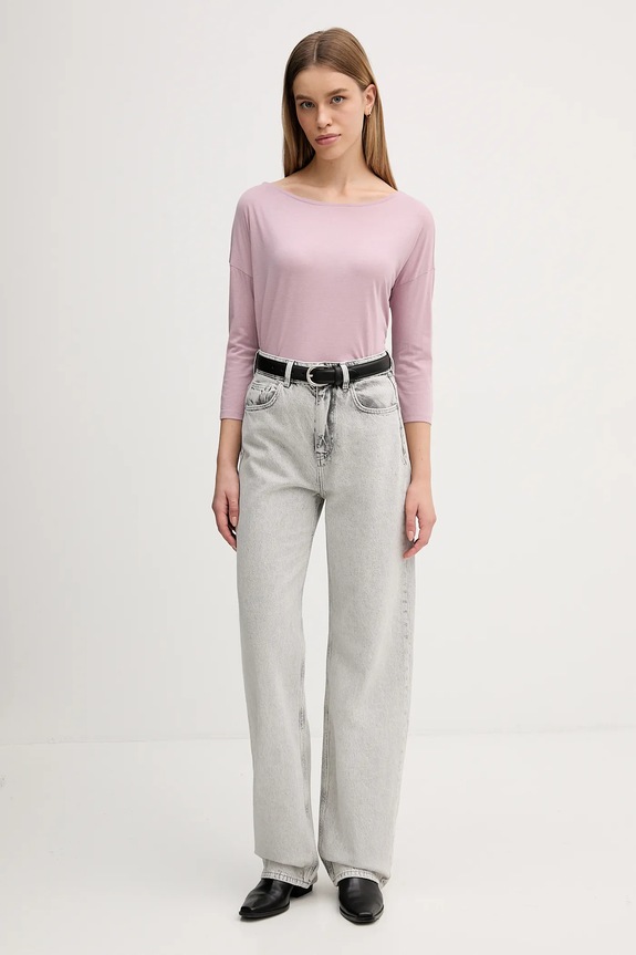 Sisley longsleeve 3QU4L12EE różowy AW25