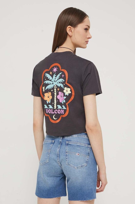 Volcom pamut póló szürke B3512401