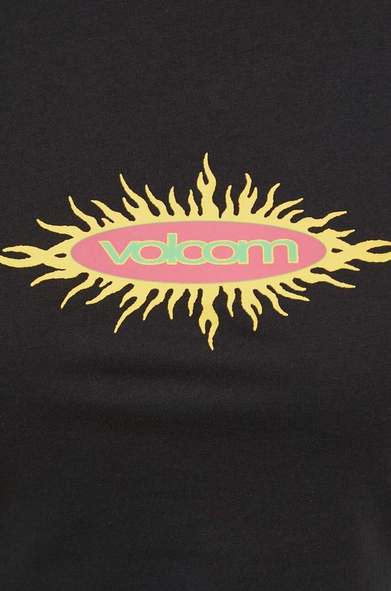 Памучен топ Volcom B4512405 черен