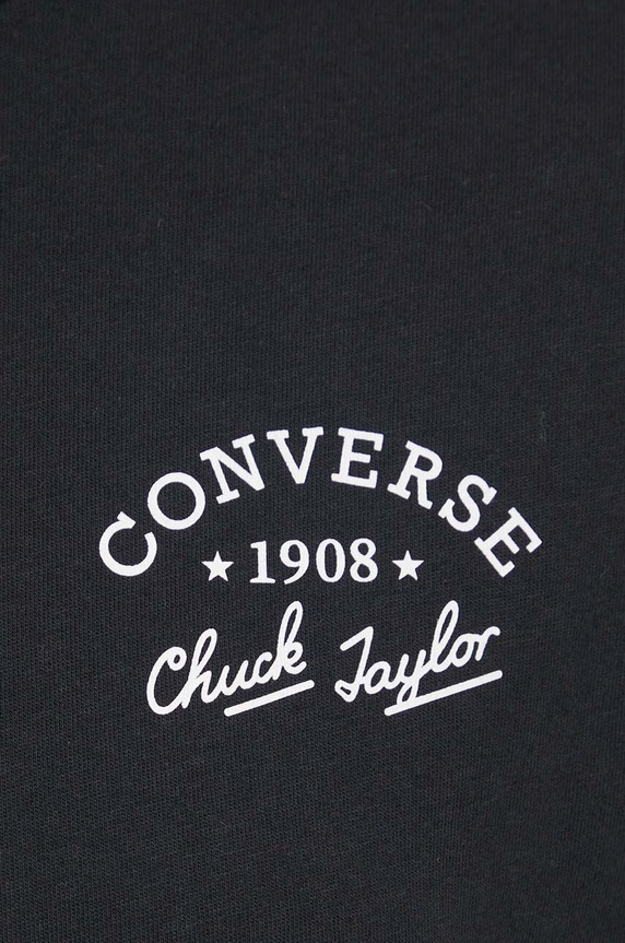 Bavlnené tričko Converse 10026048.A02 čierna