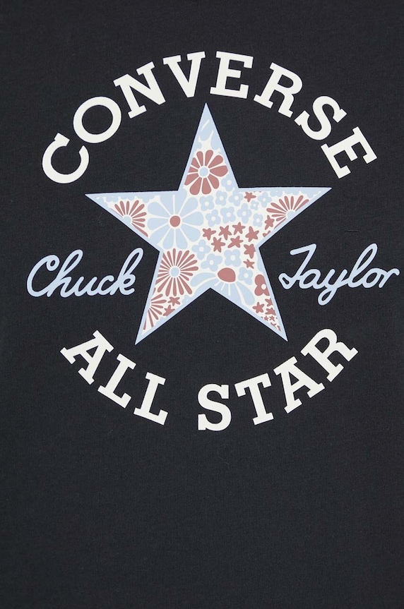 Converse tricou din bumbac negru 10026049.A03