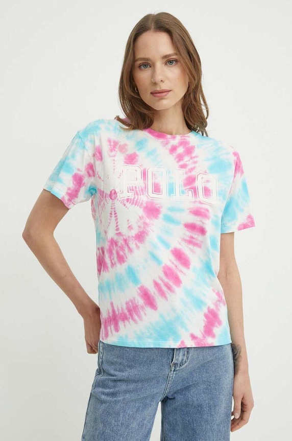 Polo Ralph Lauren tricou din bumbac print roz 211935592
