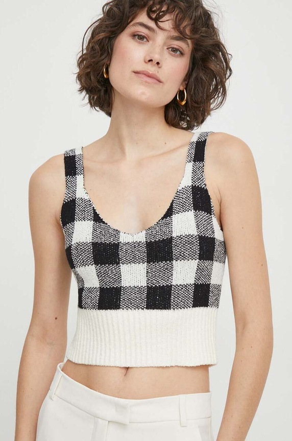 Top Sisley εμπριμέ μαύρο 1W30LH009