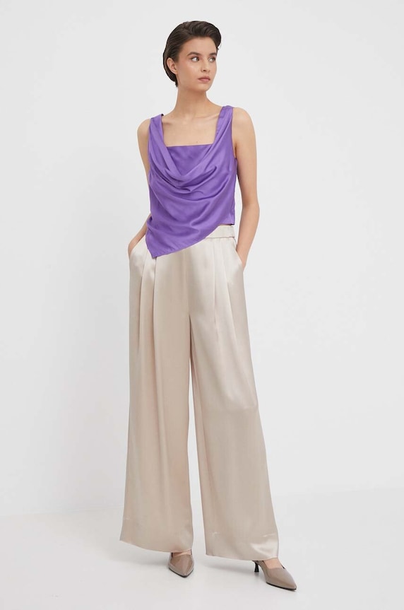 Sisley top 5SYELH00Y fioletowy SS24