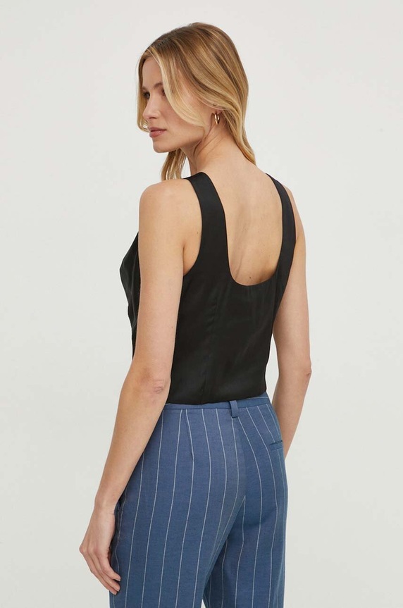 Odzież Sisley top 5SYELH00Y czarny