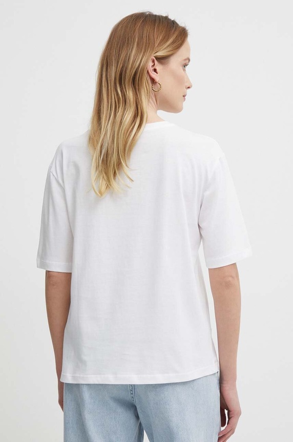 Îmbrăcăminte Sisley tricou din bumbac 3AIRL1056 alb