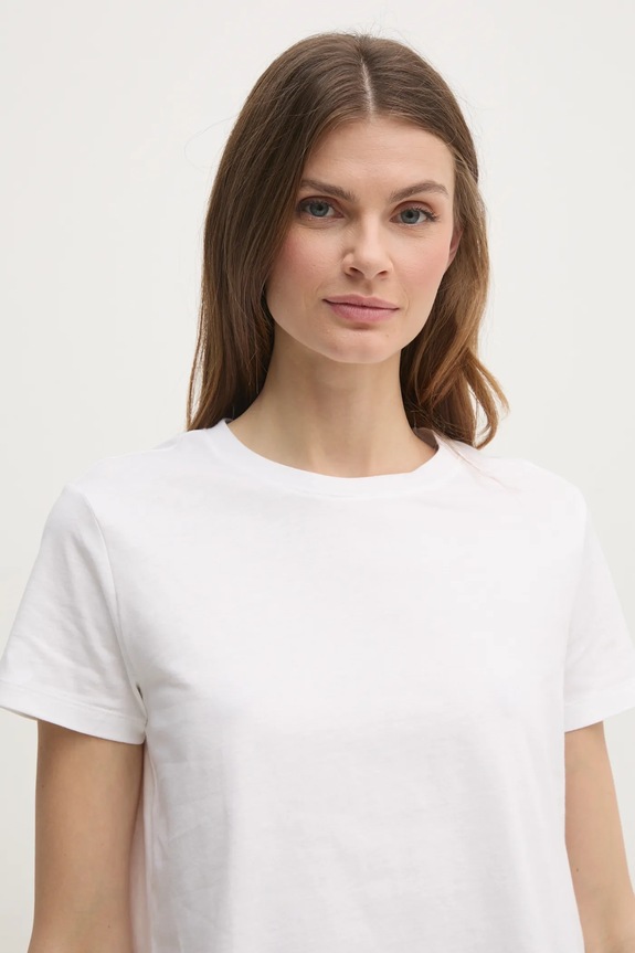 Sisley t-shirt bawełniany beżowy 3I1XL101S