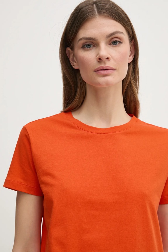 Sisley tricou din bumbac portocaliu 3I1XL101S