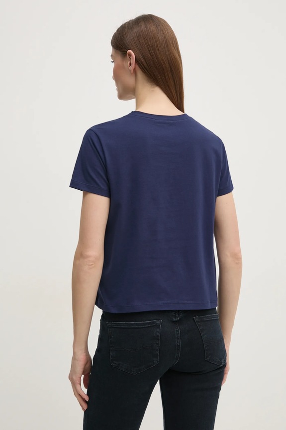 Abbigliamento Sisley t-shirt in cotone 3I1XL101S blu navy