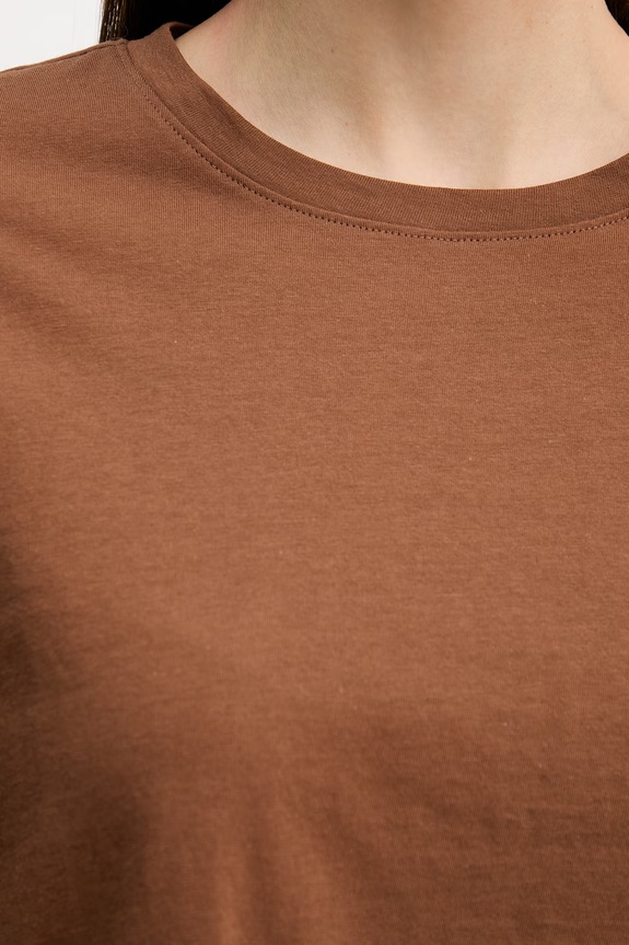 Sisley tricou din bumbac 3I1XL101S maro