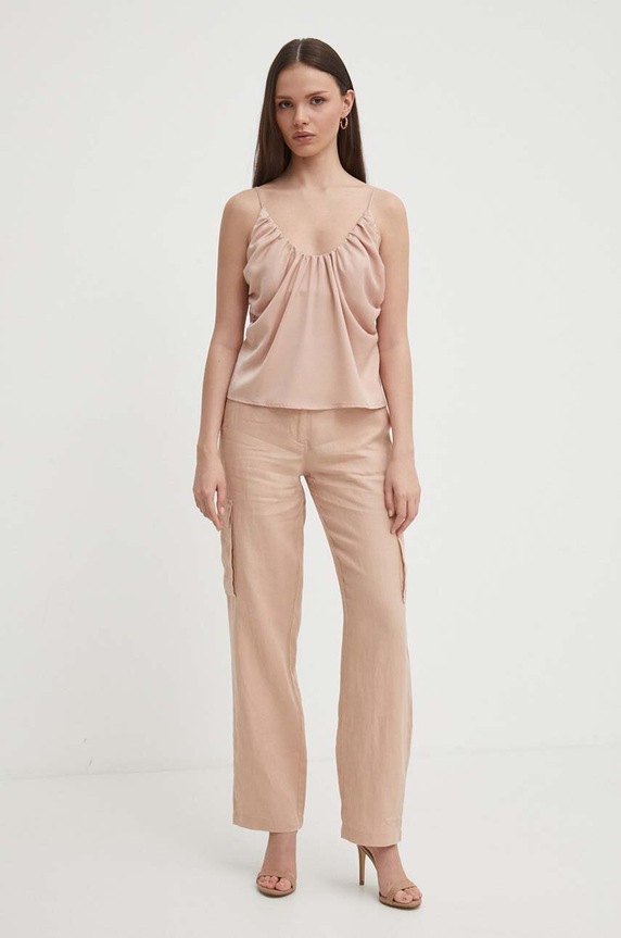 Top Sisley 51MGLH016 πορτοκαλί SS24