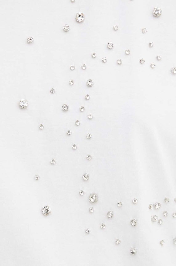 Sisley t-shirt bawełniany 3F1QL1054 biały