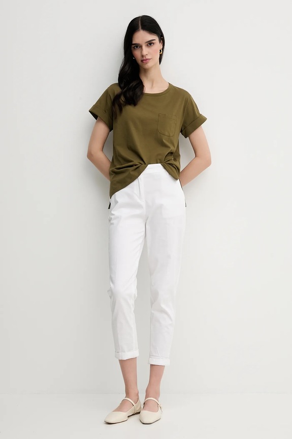 Sisley pamut póló 3I1XL1058 zöld SS25