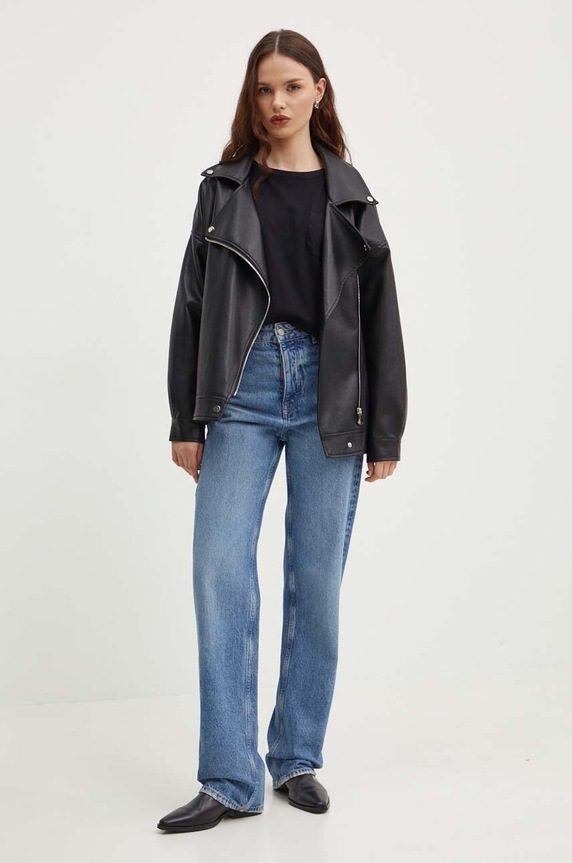 Sisley t-shirt bawełniany 3I1XL1058 czarny SS25