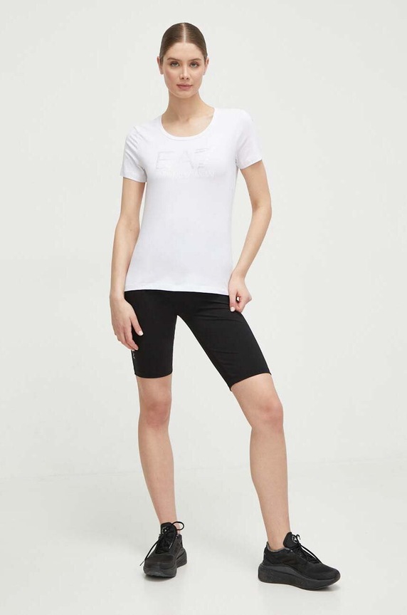 Tričko EA7 Emporio Armani TJFKZ.3DTT21.1100 bílá SS24