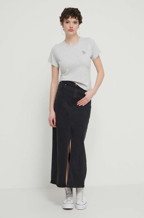 Bavlnené tričko Abercrombie & Fitch KI157.4023.112 sivá SS24