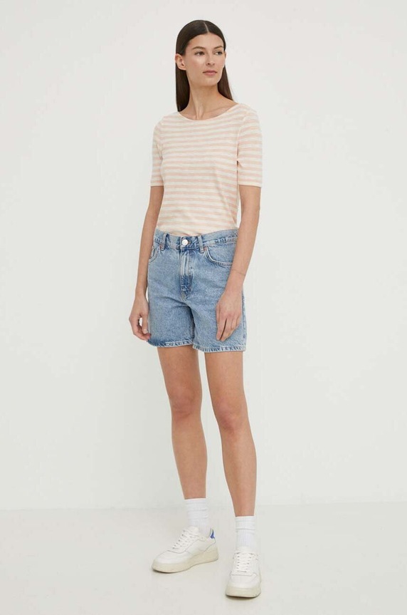 Marc O'Polo pamut póló 403219651333 rózsaszín SS24