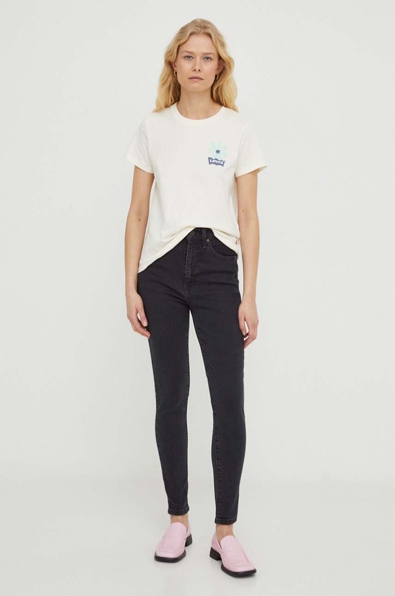 Bavlnené tričko Levi's 17369.2517 béžová SS24