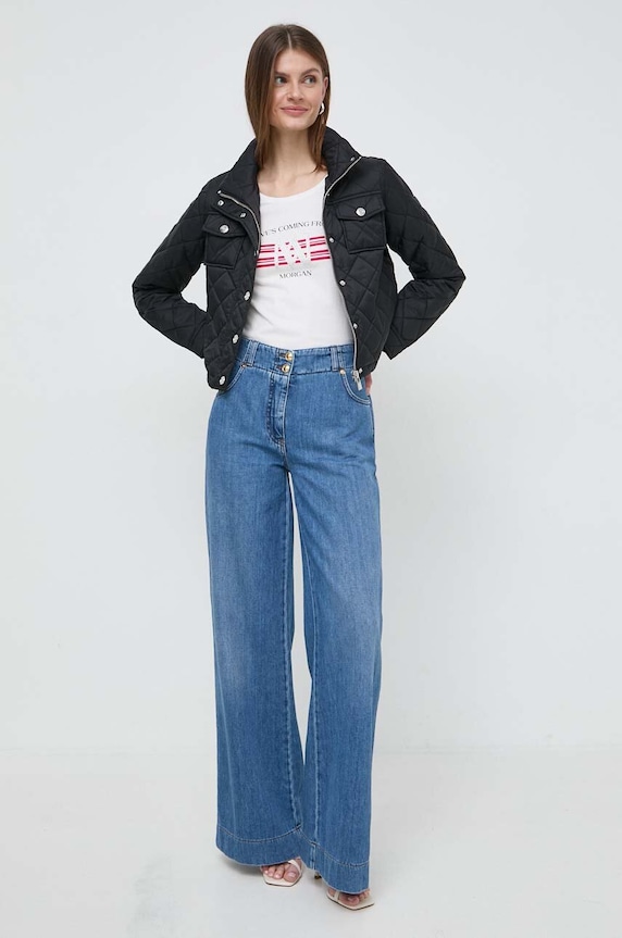 Morgan t-shirt DONNA.OFF.WHITE/FUSHIA fehér SS24
