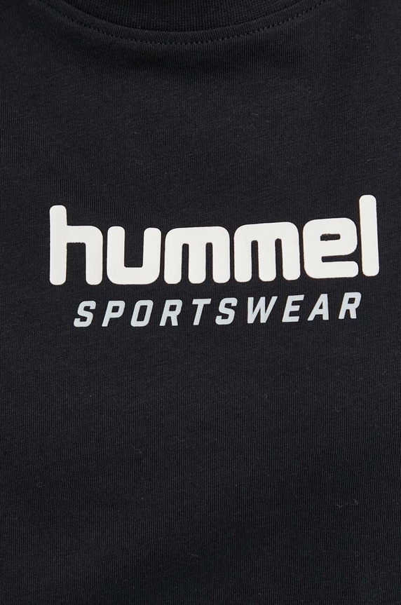 Bavlněné tričko Hummel 223945 černá