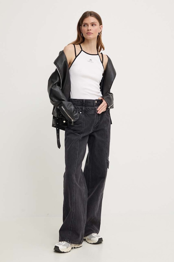Miss Sixty top SJ3620 KNITTED CAMISOLE 6L2SJ3620000 biały SS24