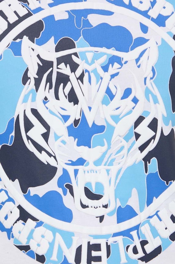 PLEIN SPORT pamut póló kék PADC.WTK3201.SJY001N