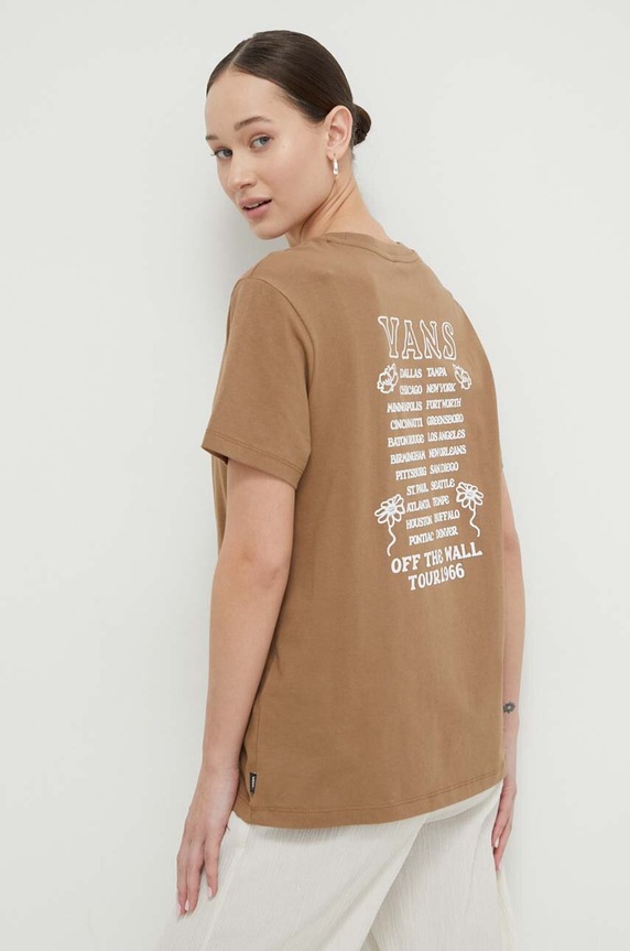 Ruházat Vans pamut póló VN000GCSYJ21 barna