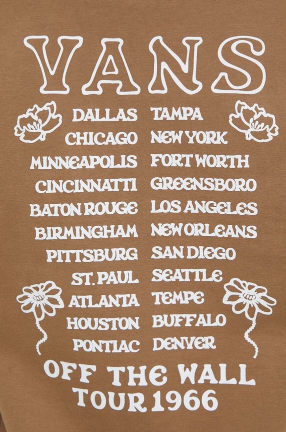 Vans pamut póló VN000GCSYJ21 barna