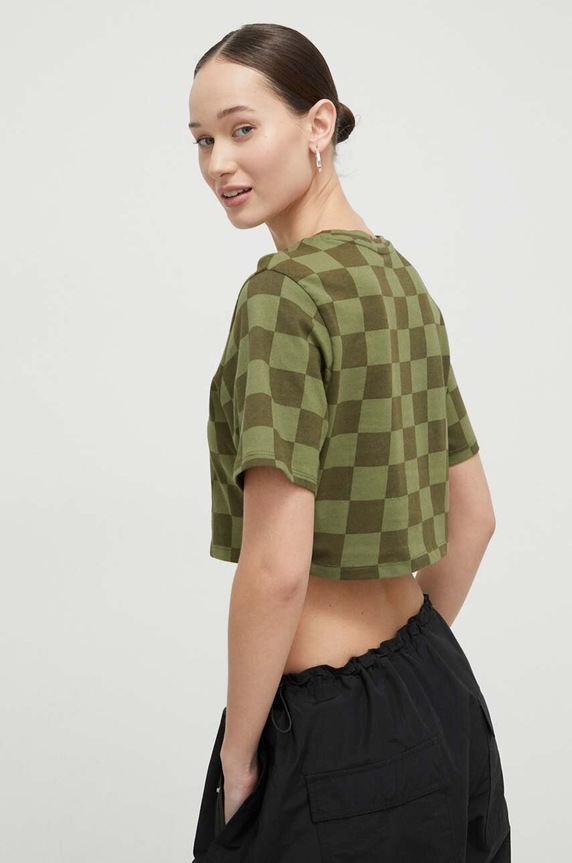 Odzież Vans t-shirt bawełniany VN000GB5AMB1 zielony