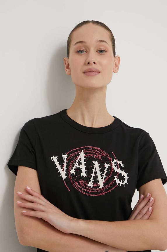 Vans pamut póló fekete VN000GFNBLK1