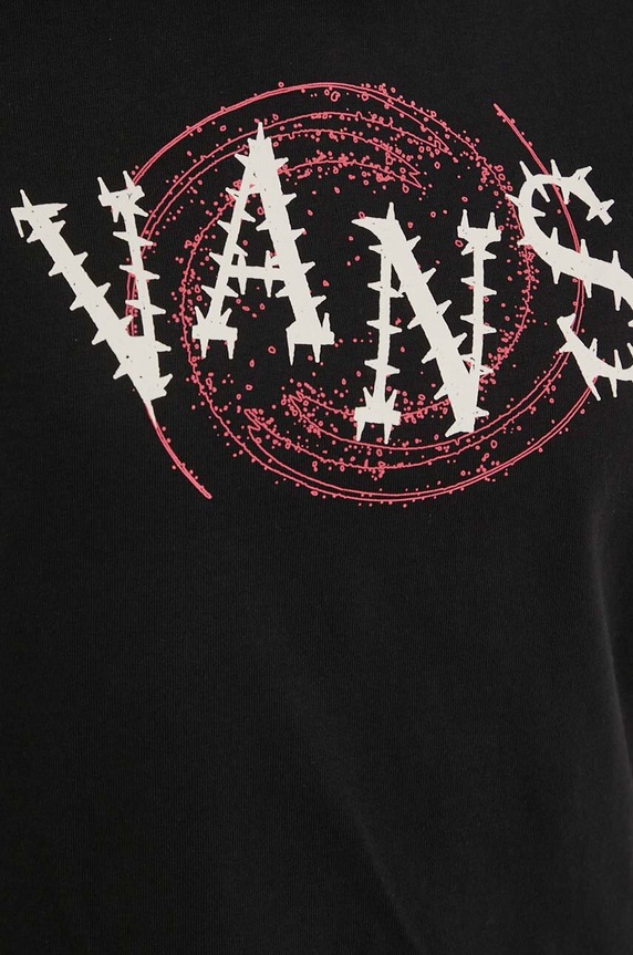 Vans pamut póló VN000GFNBLK1 fekete